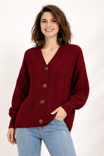 Damen strickjacke basic - damen,