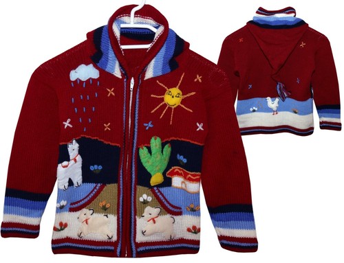 Kinder strickjacke dunkelrot - kinder,